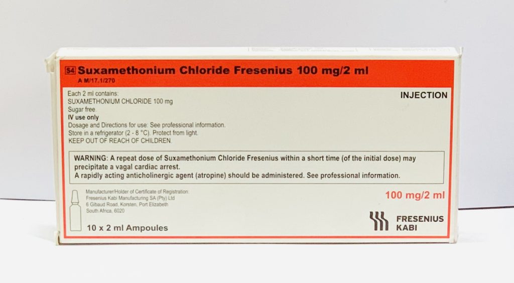 SUXAMETHONIUM CHLORIDE 100MG/2ML – Hills Pharmaceuticals Ltd